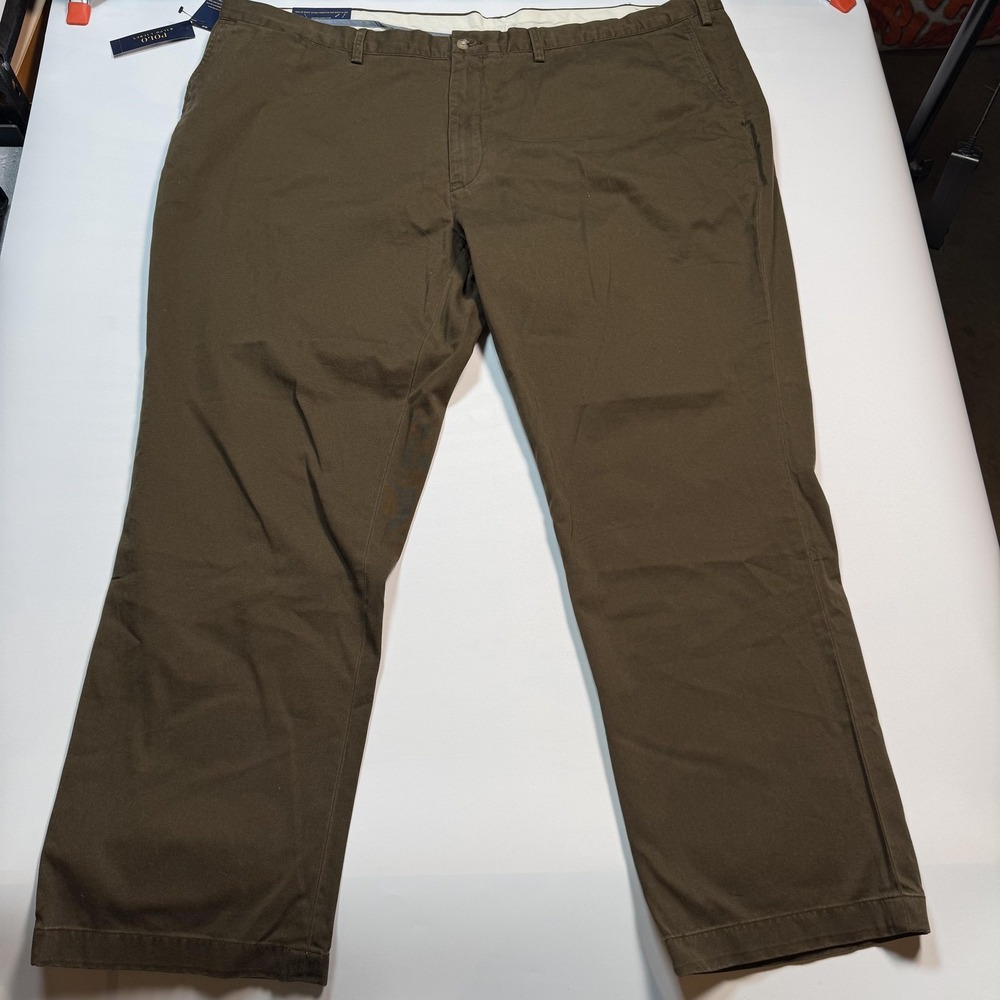 Polo Ralph Lauren Pants Mens 52x32 Brown Classic Fit Chino Big & Tall Cotton